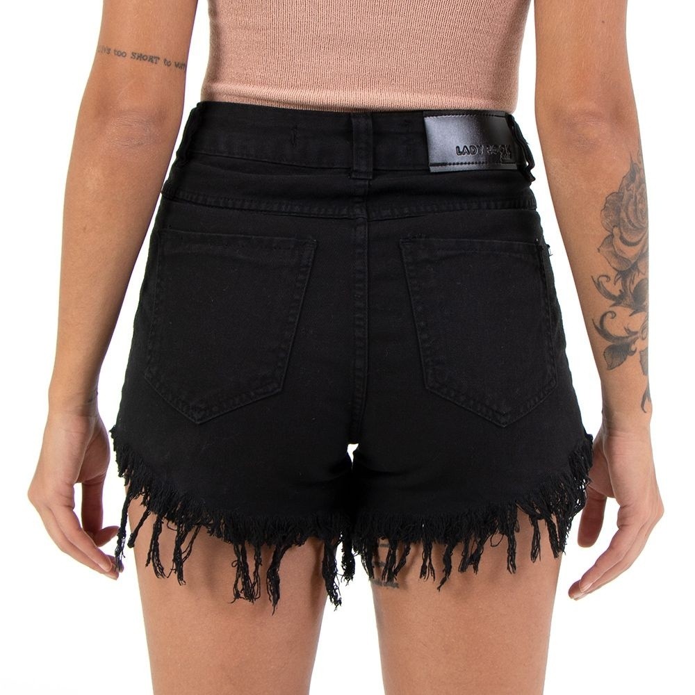 shorts preto lady rock