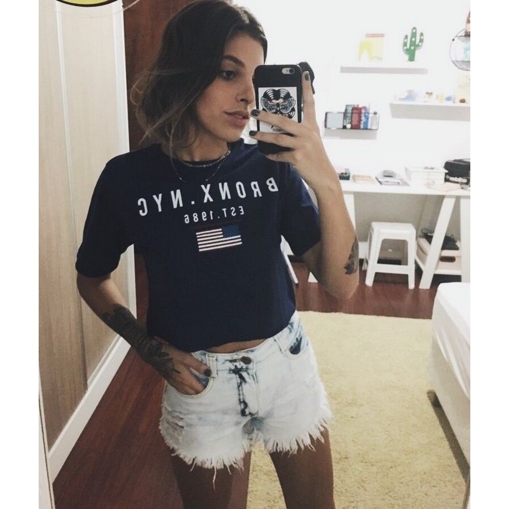 short jeans cintura alta lady rock