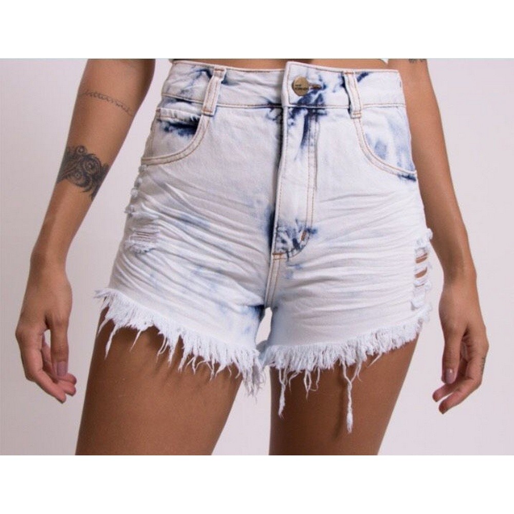 short jeans cintura alta lady rock