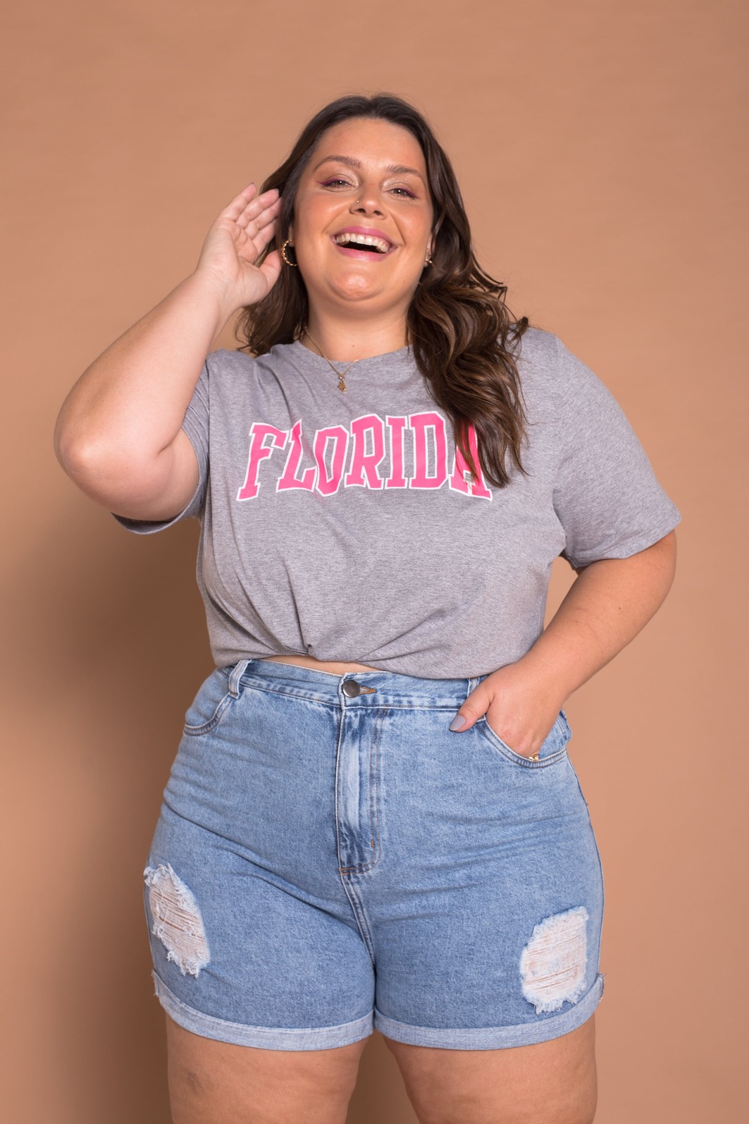 shorts jeans destroyed plus size