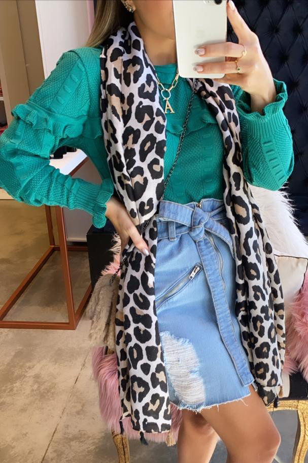 saia ziper frontal jeans