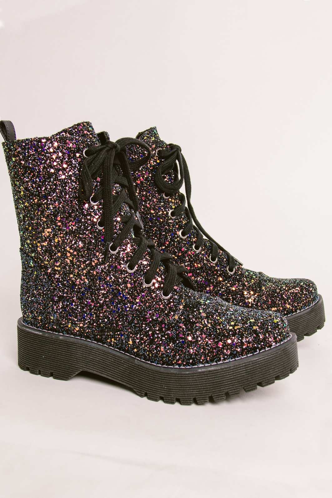coturno com glitter