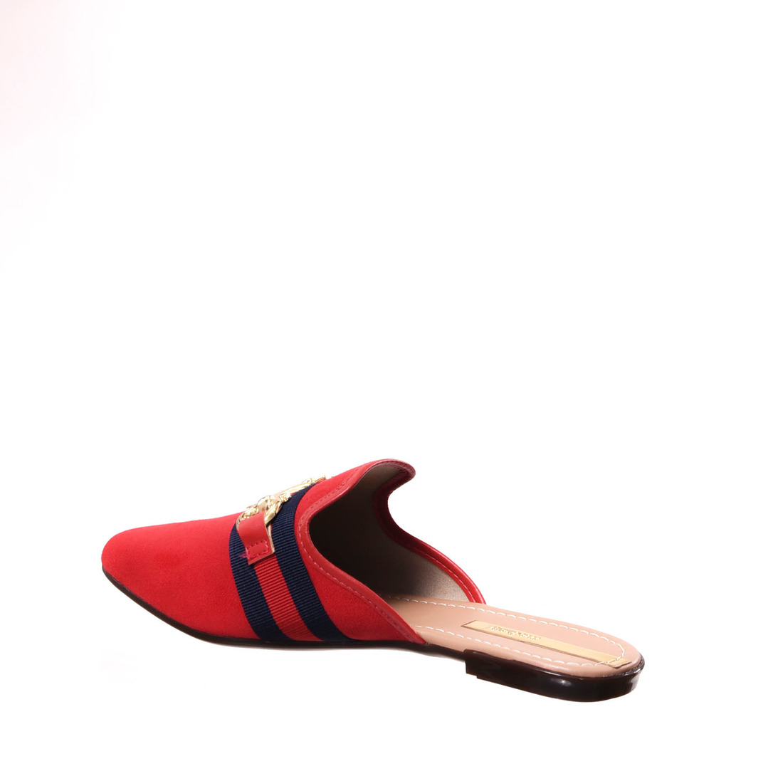 sapato mule vermelho