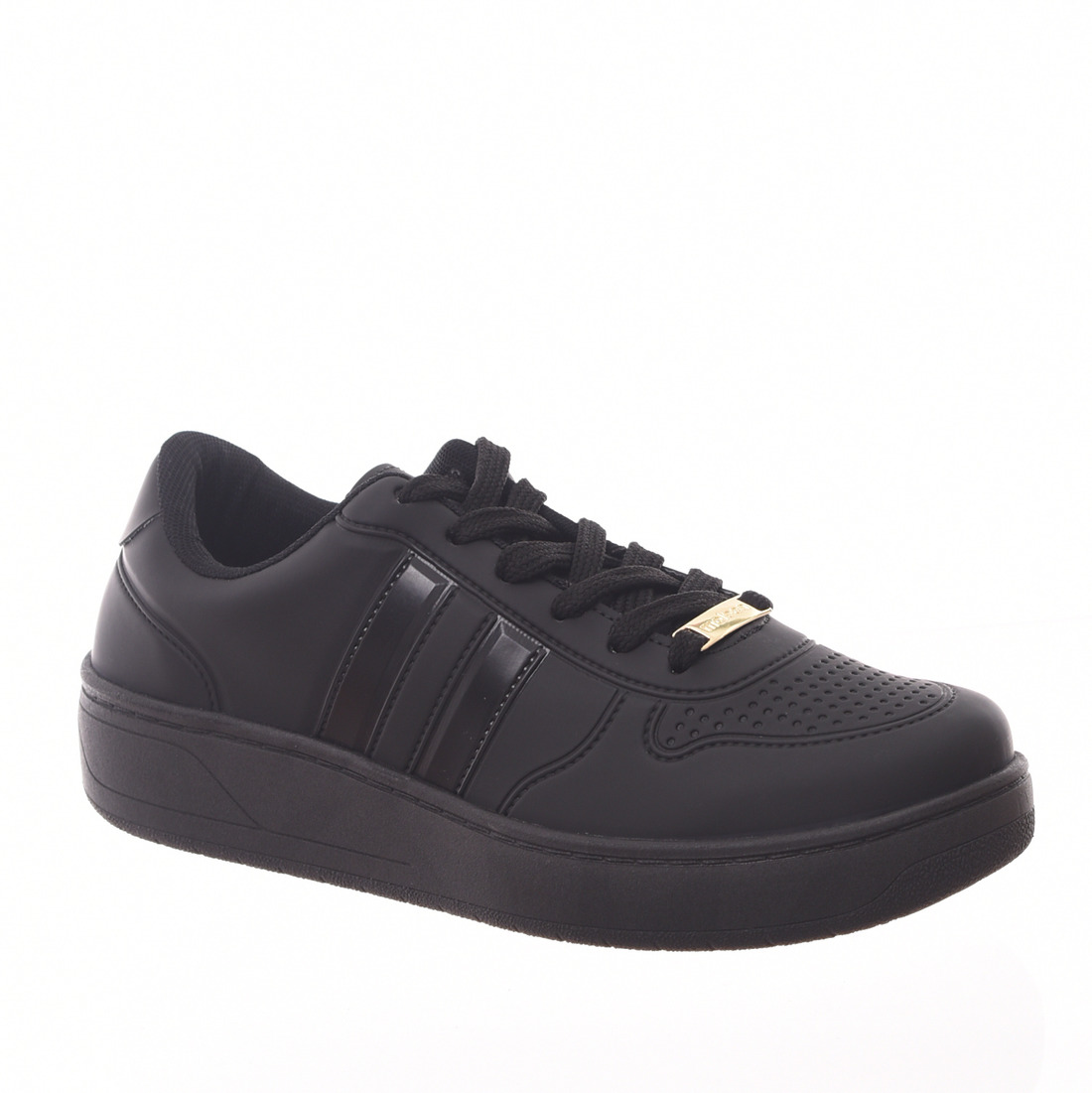 tenis preto com listra