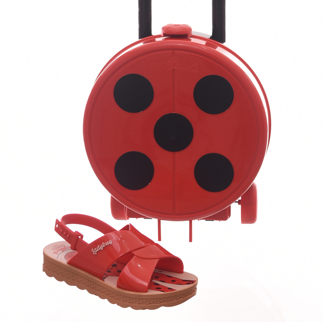 sandalia ladybug com maleta