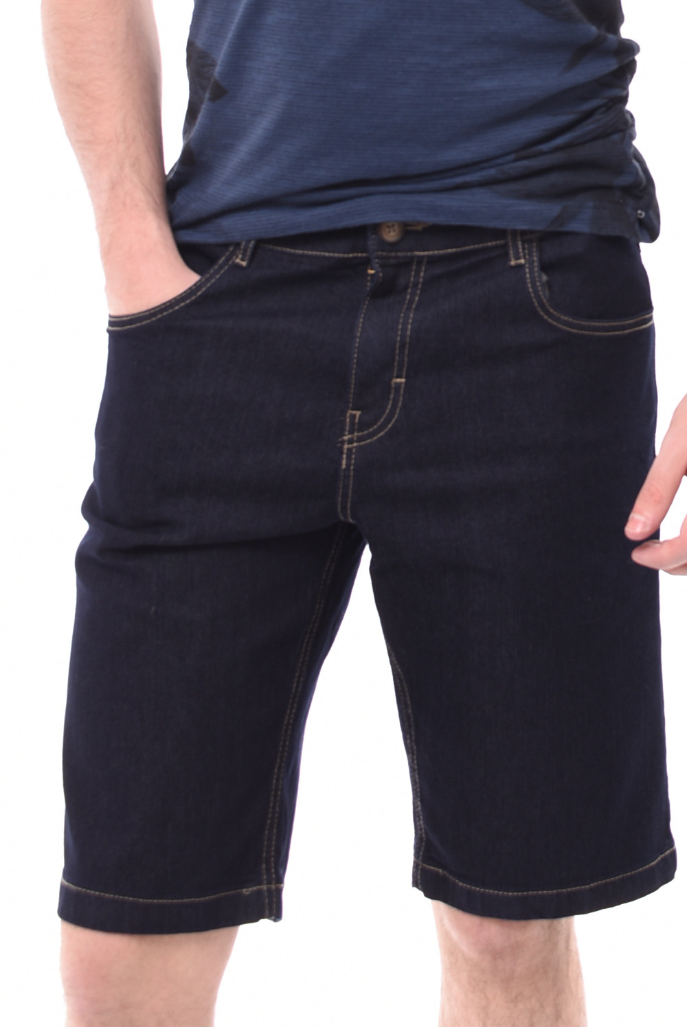 bermuda jeans masculina escura