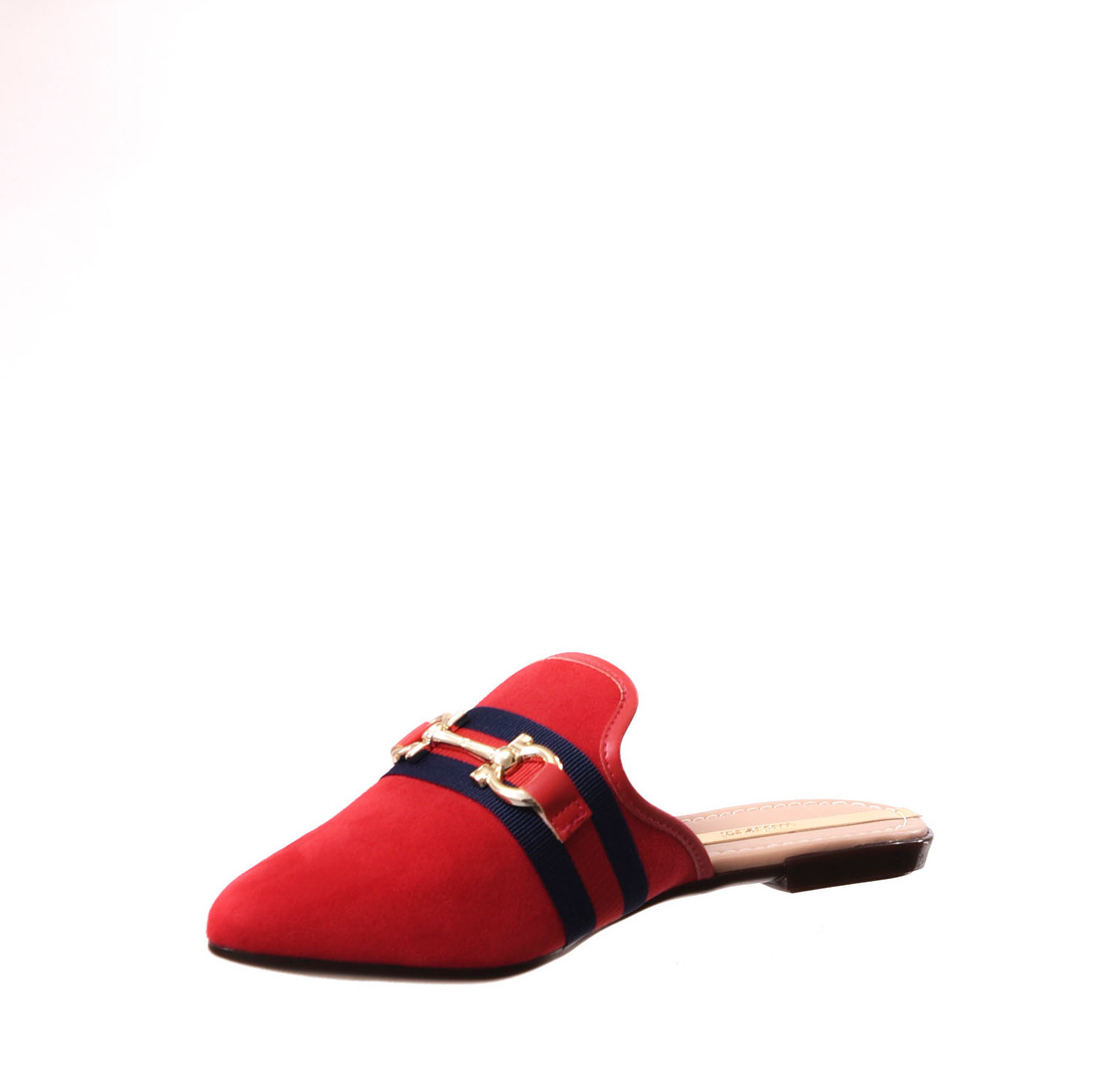 sapato mule vermelho